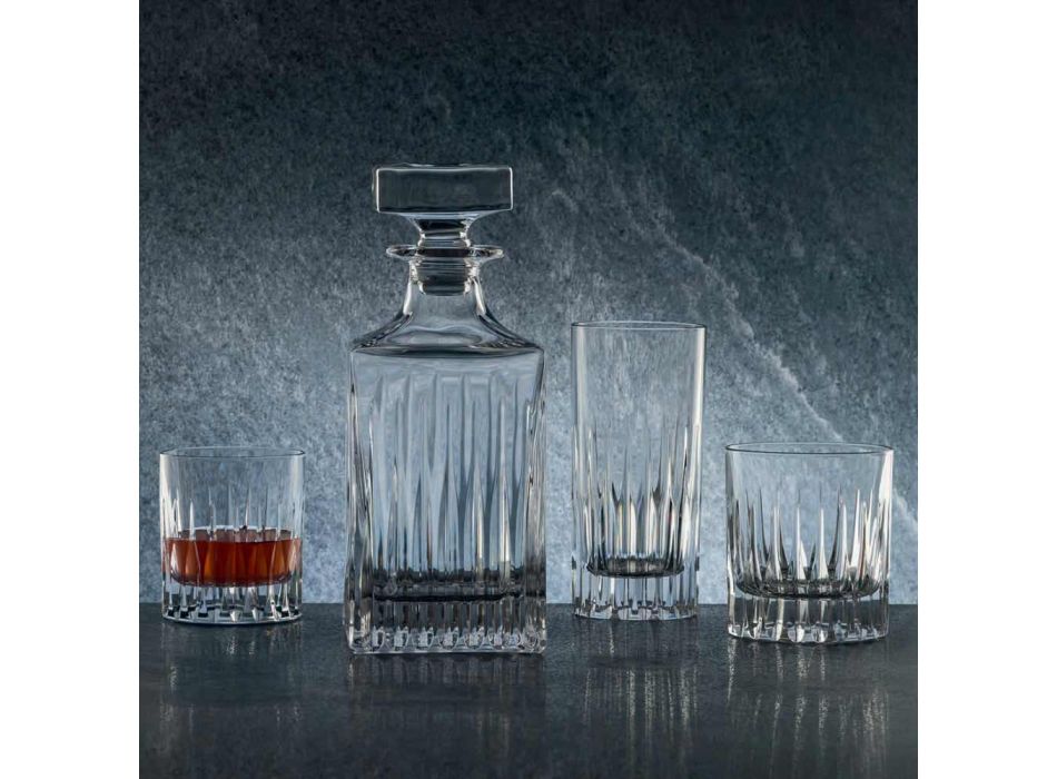 12 szklanek o niskiej zawartości whisky lub wody ze szklanki w ekologicznym krysztale - Voglia Viadurini