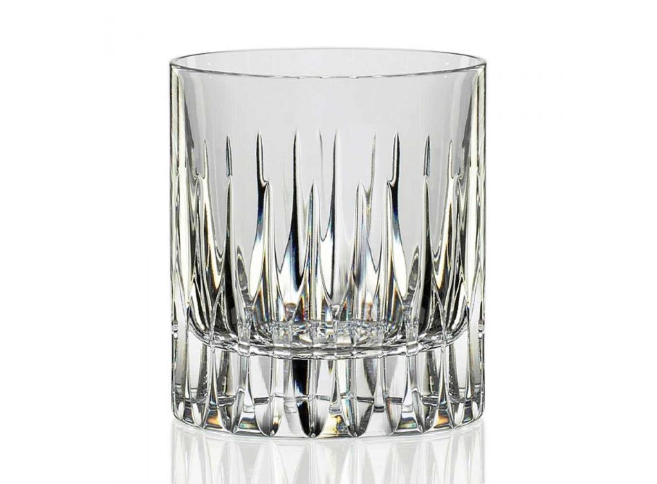 12 szklanek o niskiej zawartości whisky lub wody ze szklanki w ekologicznym krysztale - Voglia Viadurini