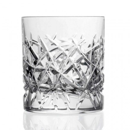 12 szklanek Dof Vintage do wody lub whisky w kolorze Crystal - Titanium Viadurini