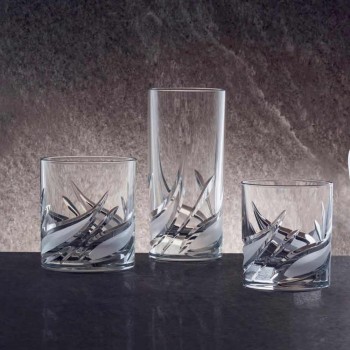 12 podwójnych staroświeckich szklanek do whisky z niskimi kryształami - Adwent