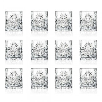 12 podwójnych staromodnych szklanek w stylu Eco Crystal - Daniele