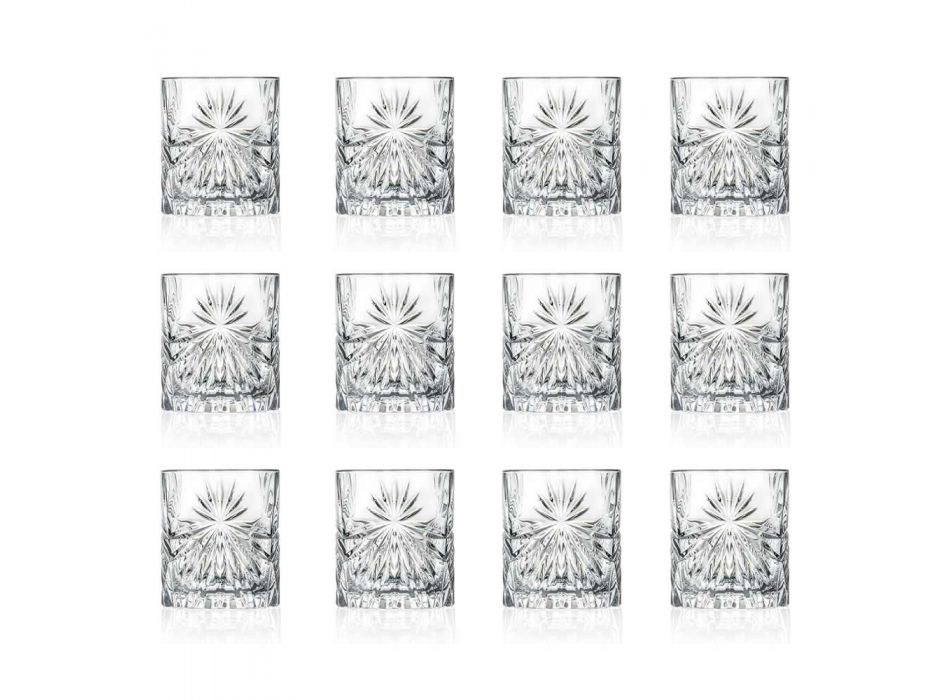 12 podwójnych staromodnych szklanek w stylu Eco Crystal - Daniele