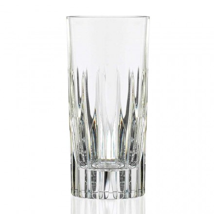 12 Tumbler Tall Long Drink Glasses in Ecological Crystal - Voglia Viadurini