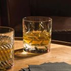 12 szklanek do whisky lub wody z ekokryształu z nowoczesnymi dekoracjami - arytmia Viadurini