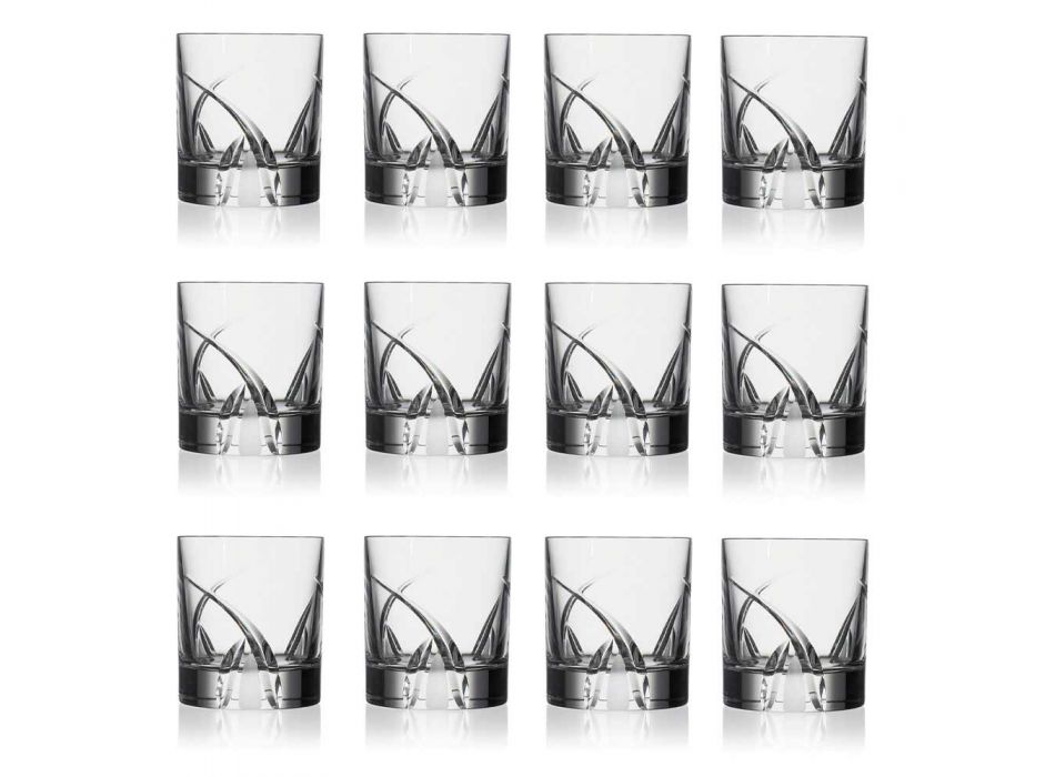 12 niskich szklanek w luksusowym stylu Eco Crystal - Montecristo