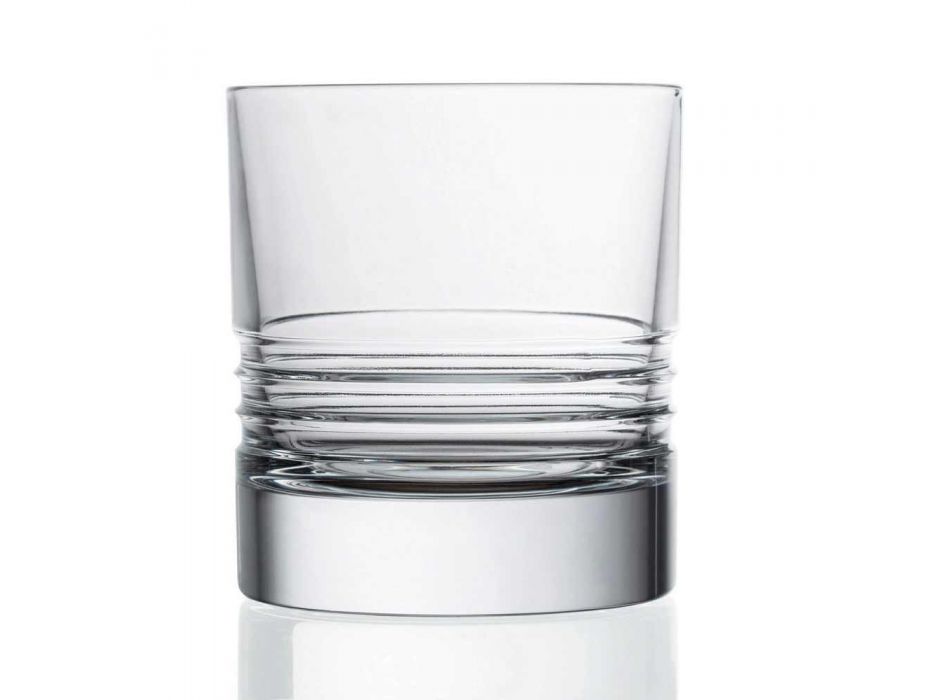 12 Podwójnych szklanek do whisky ze staromodnymi kryształami - Arytmia Viadurini