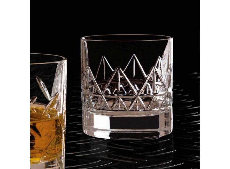 12 Szklana whisky lub woda Luksusowy nowoczesny design w kolorze Crystal - Arytmia