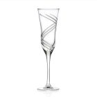 12 kieliszków do szampana z innowacyjnym dekorowanym ekologicznym kryształem - cyklonem Viadurini