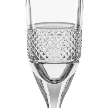 12 kieliszków do szampana z kryształem ekologicznym z ręcznym zdobieniem - Milito