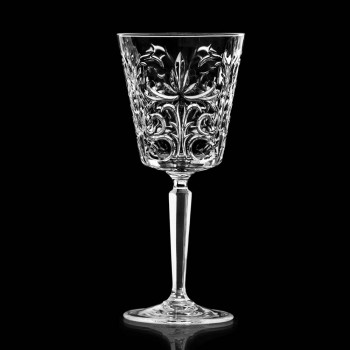 12 szklanek do wody, napojów lub koktajli w dekorowanym Eco Crystal - Destino