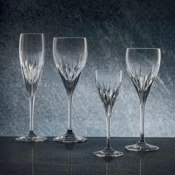 12 ręcznie zdobionych kieliszków do białego wina z ekologicznego luksusowego kryształu - Voglia