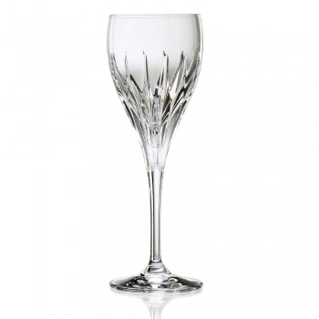 12 ręcznie zdobionych kieliszków do białego wina z ekologicznego luksusowego kryształu - Voglia