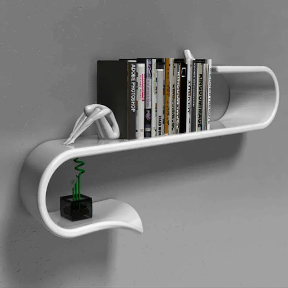 Półka Projekt Nowoczesny Waveshelf Made in Italy Viadurini