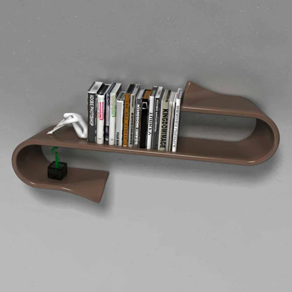 Półka Projekt Nowoczesny Waveshelf Made in Italy Viadurini