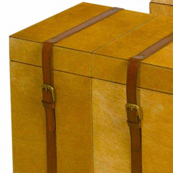 2 nowoczesne kufry w Deii jasnobrązowy kucyk