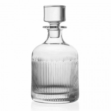 2 butelki whisky z ekologicznym kryształowym wieczkiem Vintage Design - dotykowe Viadurini