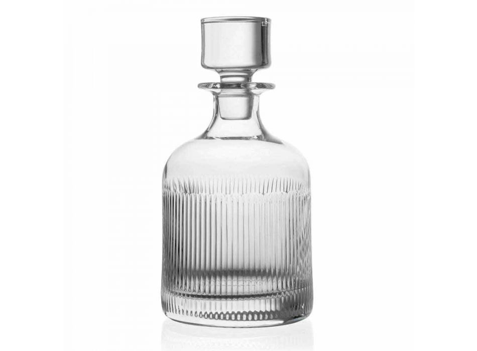 2 butelki whisky z ekologicznym kryształowym wieczkiem Vintage Design - dotykowe Viadurini