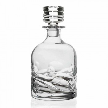2 butelki z kryształową whisky z dekoracją ekologiczną i luksusową nakrętką - tytan