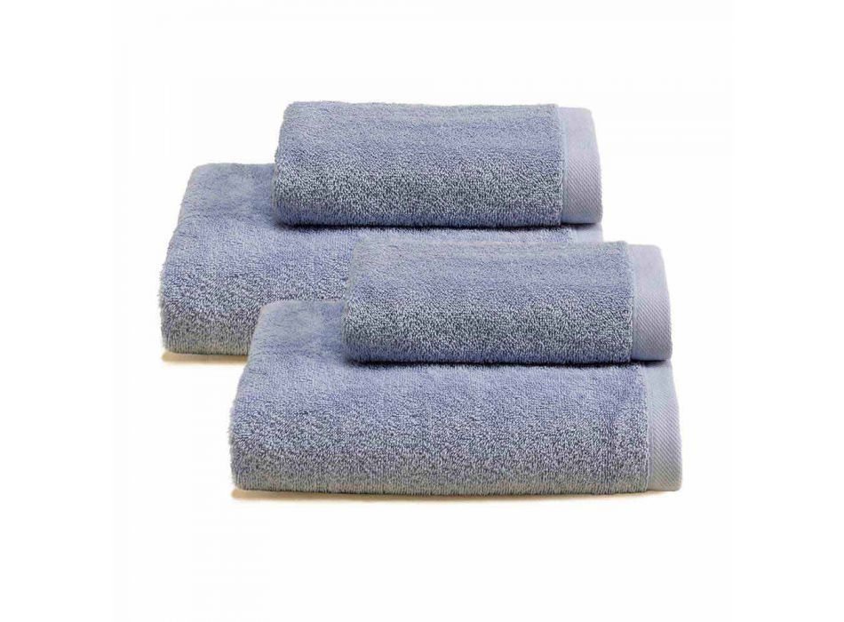 2 pary ręczników kąpielowych Kolorowa usługa z bawełny Spguna - Vuitton Viadurini