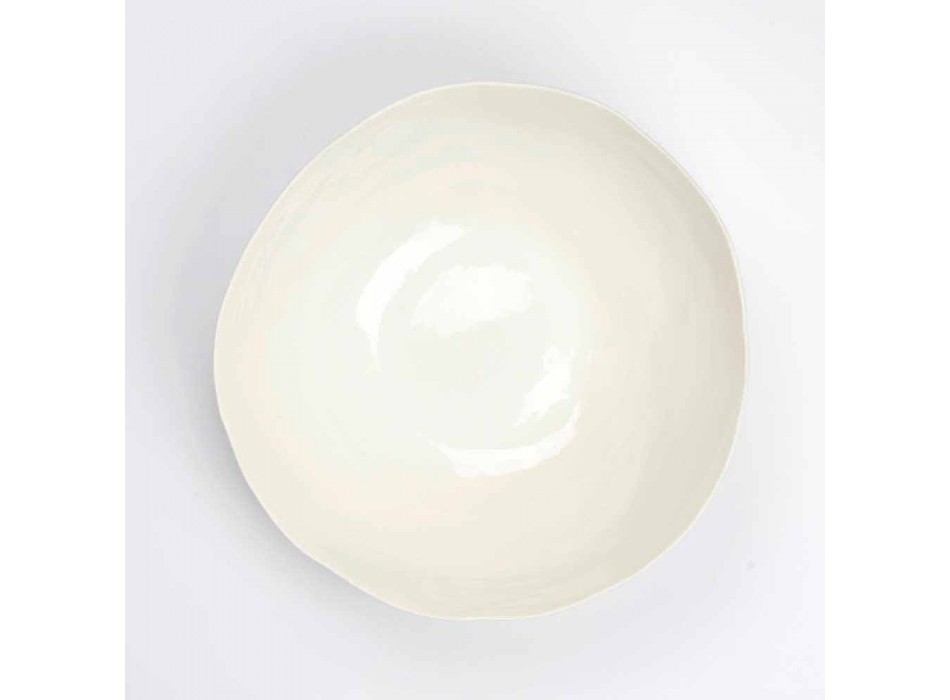 2 miski sałatkowe z białej porcelany Wyjątkowe kawałki włoskiego designu - Arciconcreto