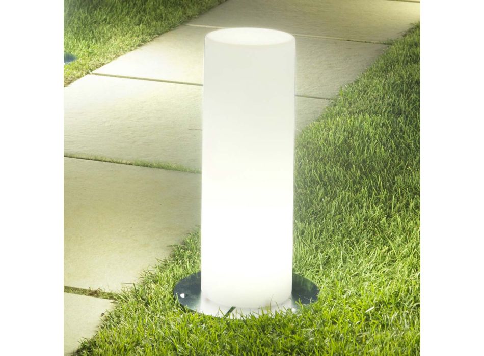 2 zewnętrzne lampy kolumnowe z plastikową lub metalową podstawą Made in Italy - Ninfa Viadurini