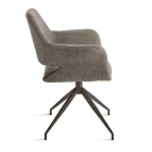 2 fotele obrotowe 180° z tapicerką materiałową i metalową ramą - Ivana Viadurini