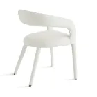 2 tapicerowane fotele w tkaninie bouclè z pokrytym stelażem - Domenica Viadurini