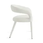 2 tapicerowane fotele w tkaninie bouclè z pokrytym stelażem - Domenica Viadurini