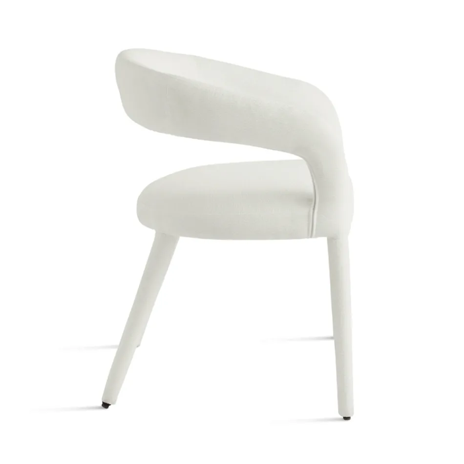 2 tapicerowane fotele w tkaninie bouclè z pokrytym stelażem - Domenica Viadurini