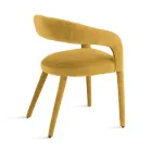 2 tapicerowane fotele w tkaninie bouclè z pokrytym stelażem - Domenica Viadurini