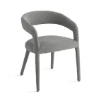 2 tapicerowane fotele w tkaninie bouclè z pokrytym stelażem - Domenica Viadurini