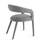 2 tapicerowane fotele w tkaninie bouclè z pokrytym stelażem - Domenica Viadurini