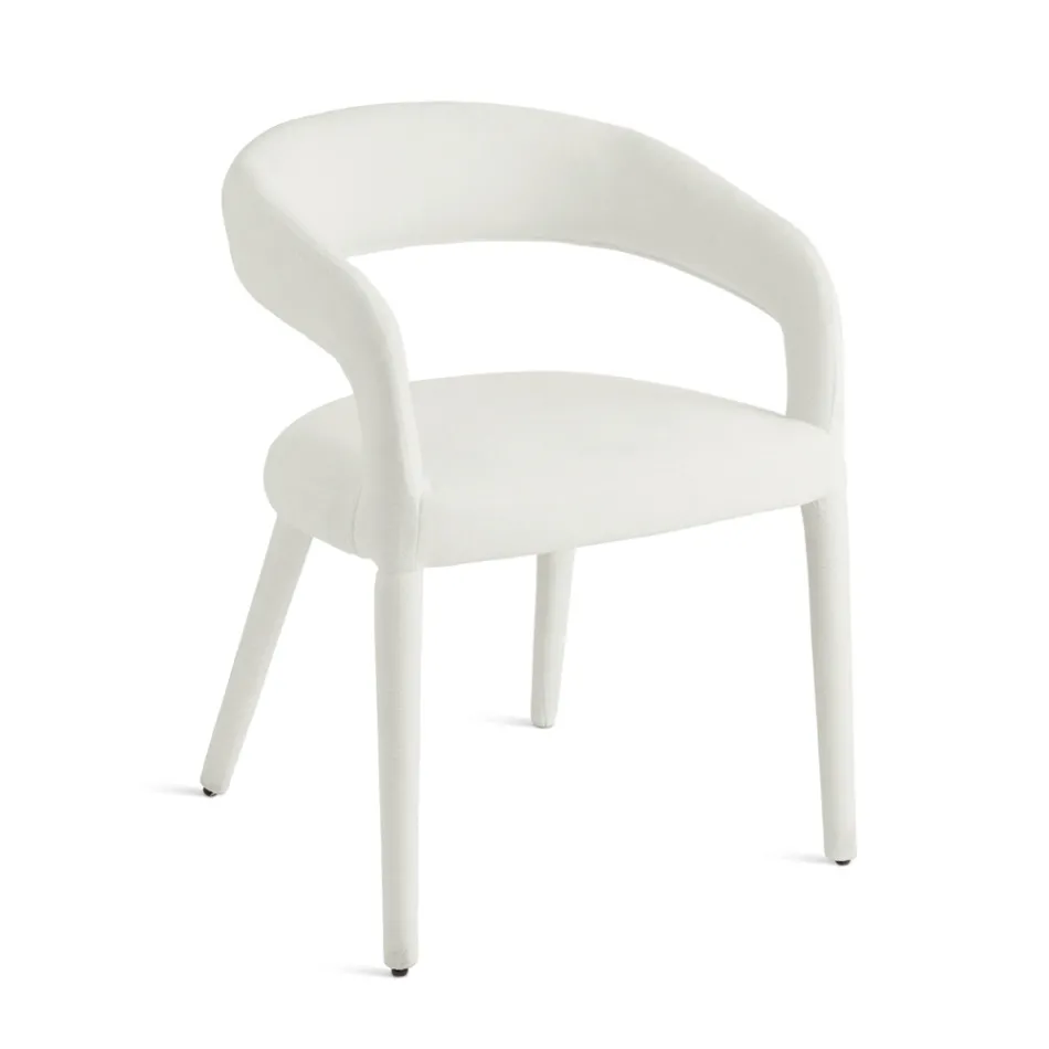 2 tapicerowane fotele w tkaninie bouclè z pokrytym stelażem - Domenica Viadurini