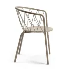 2 fotele ogrodowe z malowanego metalu do układania w stosy Made in Italy - Adia Viadurini