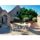 2 fotele ogrodowe z malowanego metalu do układania w stosy Made in Italy - Adia Viadurini