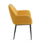 2 fotele z tkaniny Bouclè w różnych kolorach i z metalową ramą - Teodora Viadurini