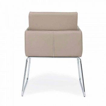 2 krzesła z podłokietnikami pokrytymi sztuczną skórą Modern Design Homemotion - Farra
