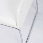 2 krzesła z podłokietnikami pokrytymi sztuczną skórą Modern Design Homemotion - Farra Viadurini