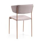2 krzesła z zaokrąglonym oparciem z tkaniny Made in Italy - Butterfly Viadurini