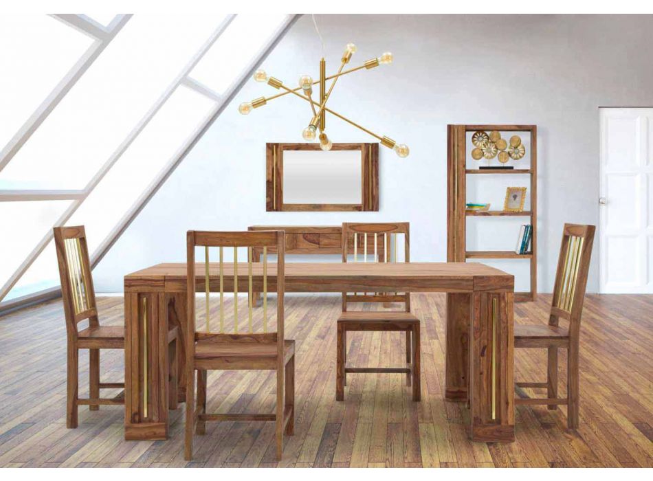 2 nowoczesne drewniane krzesła kuchenne - Sandy Viadurini