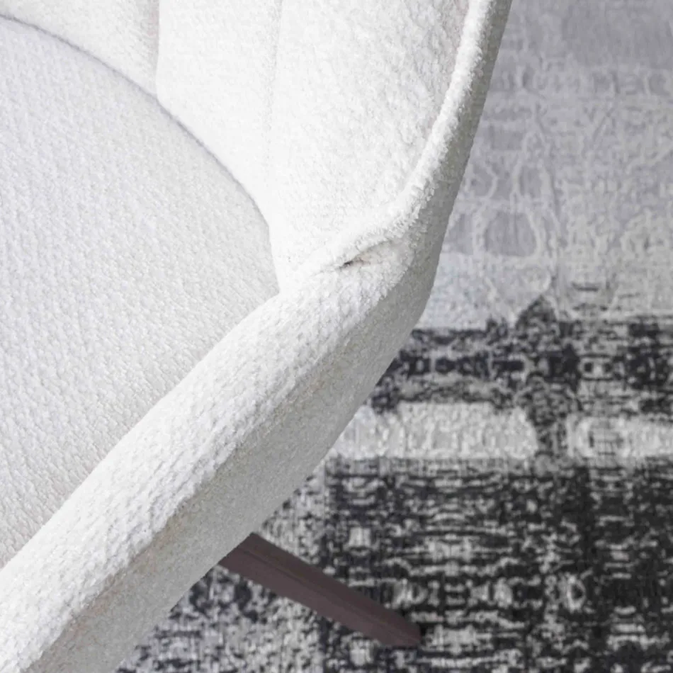 2 krzesła do użytku wewnątrz, z metalu w kolorze brązu, z siedziskiem z tkaniny Bliss – Varen Viadurini