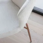 2 krzesła do użytku wewnątrz wykonane z metalu z siedziskiem z tkaniny Bliss - Avenia Viadurini