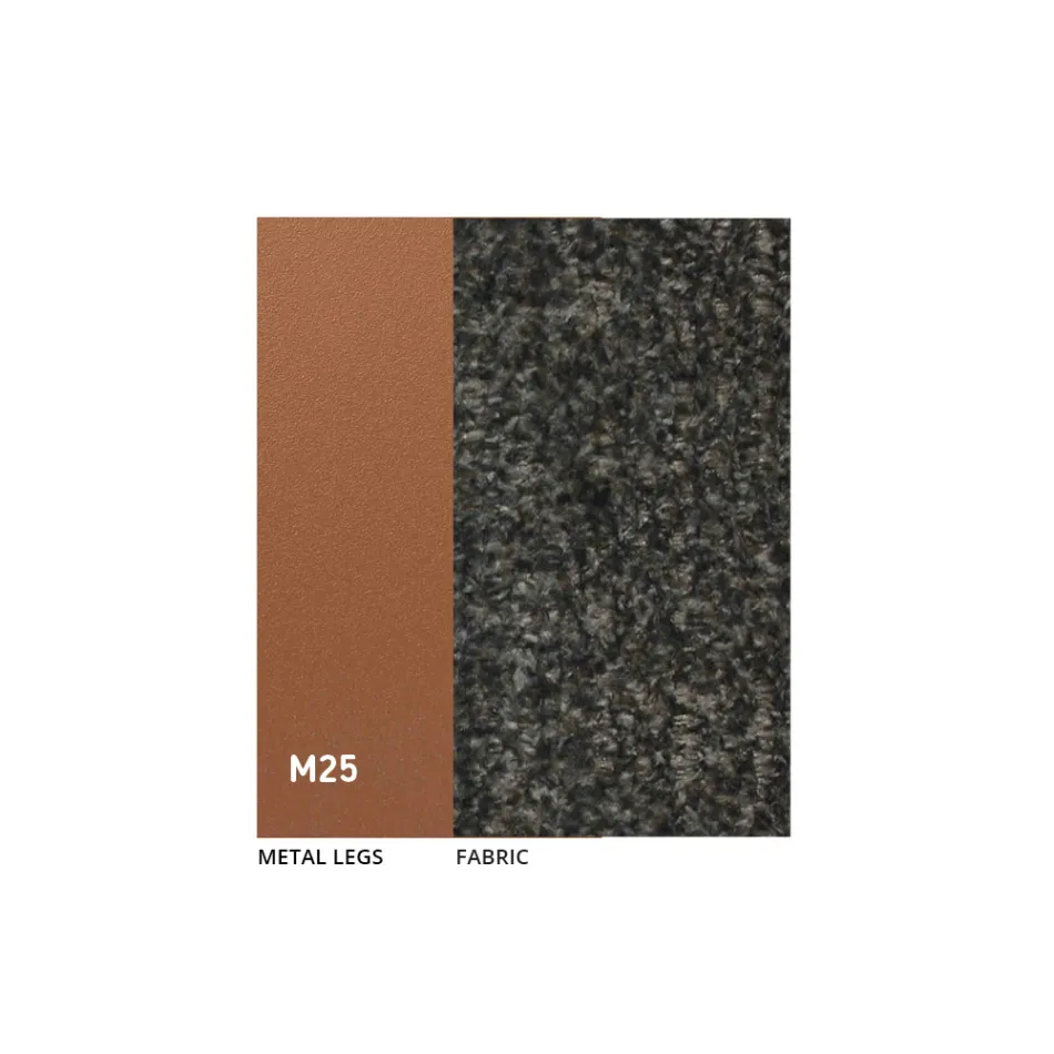 2 krzesła do użytku wewnątrz wykonane z metalu z siedziskiem z tkaniny Bliss - Avenia Viadurini