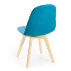 2 krzesła do salonu z aksamitnej tkaniny i drewna Made in Italy - Panda Viadurini