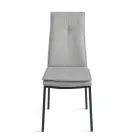 2 tapicerowane krzesła z kolorowej tkaniny i metalowej ramy - Fabrizio Viadurini