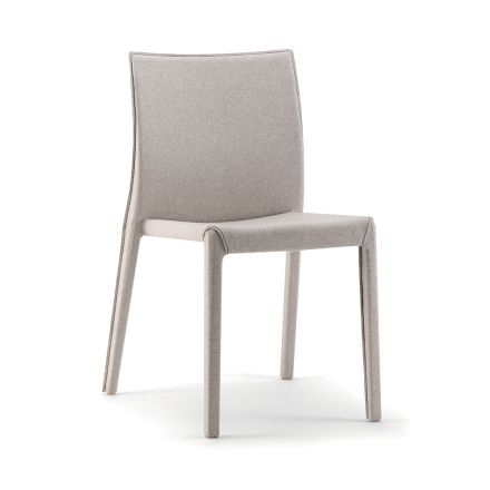 2 krzesła sztaplowane z polipropylenu, włókna szklanego i tapicerowane wełną - znalezione Viadurini