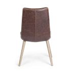 2 nowoczesne krzesła w stylu industrialnym, pokryte skórą ekologiczną Homemotion - Riella Viadurini