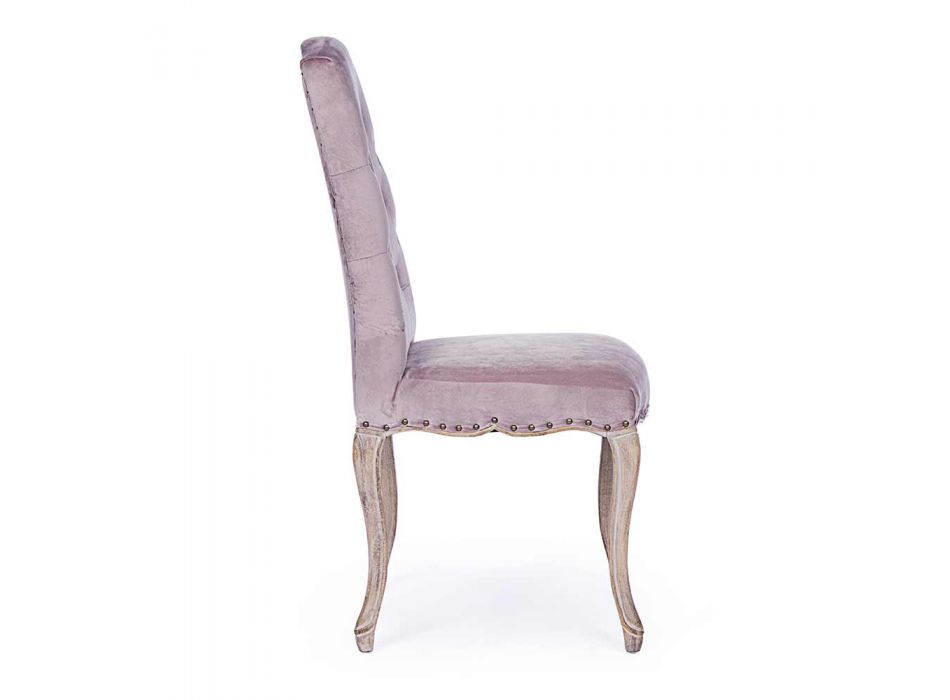 2 krzesła do jadalni z tapicerowanym i tapicerowanym siedziskiem Homemotion - Mania