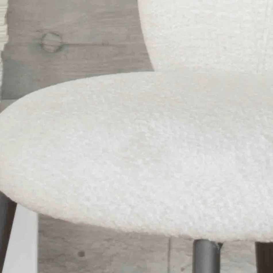 2 krzesła z grafitowego metalu z siedziskiem z tkaniny Bliss - Lunea Viadurini