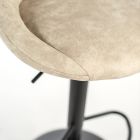 2 stołki z podnośnikiem gazowym, siedziskiem z mikrofibry i metalową konstrukcją - Abbey Viadurini